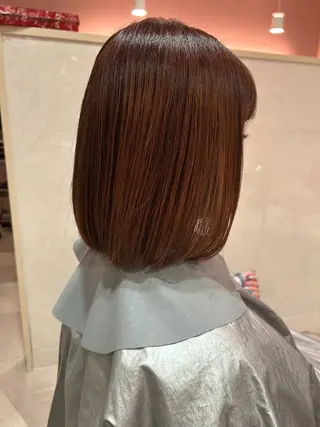ミディアム カラー 大山 莉奈のヘアスタイル
