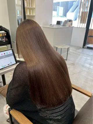 ロング パーマ ハイトーンカラー が絶対可愛い✨泰聖✨のヘアスタイル