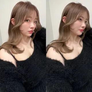 ミディアム HACHI美容室 韓国ヘア　AKARIのヘアスタイル