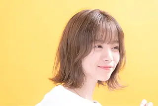 ミディアム カラー パーマ 小林 栞菜のヘアスタイル