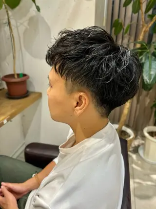 ショート パーマ メンズ サソウ ユリエ🥥のヘアスタイル