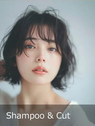 ミディアム 濱田 志妃のヘアスタイル