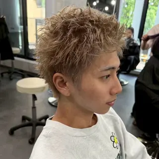 ショート カラー メンズ スパイキーショート/ 短髪/渋谷/kiyoのヘアスタイル