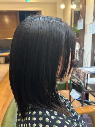 セミロング なぎさ/ﾏﾂﾊﾟ ｽﾄﾚｰﾄ/ｶﾗｰのヘアスタイル