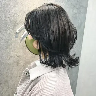 ミディアム 所渉/韓国レイヤー /ウルフカットのヘアスタイル