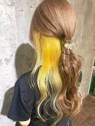 ロング カラー 🍒ブリーチカラー 🍊暖水 まりあのヘアスタイル