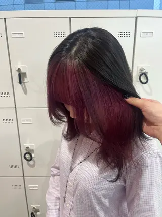 ミディアム カラー みう/仙台/暖色/ 艶髪/顔周りカット/のヘアスタイル