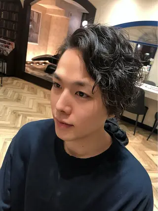 ショート カラー パーマ ヘアアレンジ メンズ 平川 友理/韓国ヘア💘のヘアスタイル