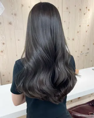 ロング カラー 新宿/韓国ヘア/ 髪質改善ストレートのヘアスタイル