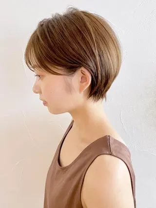 ショート カラー パーマ ヘアアレンジ ITbyALBUM 下北沢店のヘアスタイル