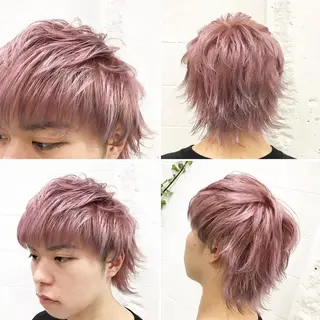 ショート カラー メンズ "PEPPU "所属・🌈推し色派手髪 ハイトーンShinのヘアスタイル