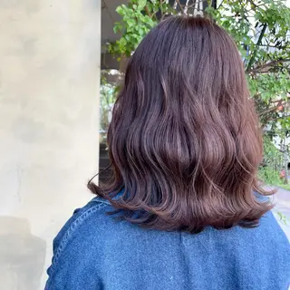 セミロング カラー aya/小顔レイヤー /柔らかカラーのヘアスタイル