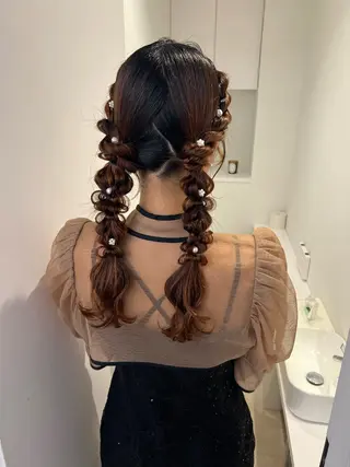 ヘアアレンジ アレンジ/ブラウン カラー HARU🕯のヘアスタイル