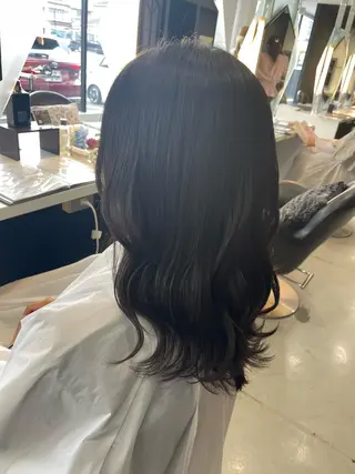 ロング 超透明感カラー🦋韓 国羽エクステ🪽🫧のヘアスタイル