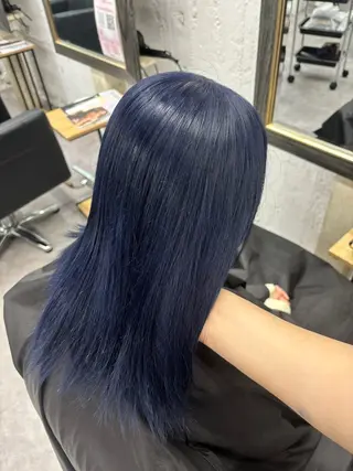 ミディアム カラー ハイトーン/ダブル カラー/akihoのヘアスタイル