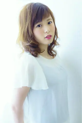 ミディアム カラー パーマ 💎髪質改善💎 デザイナーshinのヘアスタイル