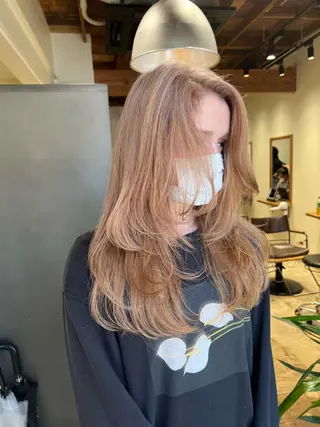 ロング カラー nishido ハイライト/海外ヘアのヘアスタイル