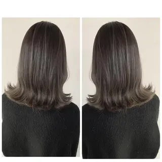 セミロング カラー 京都大人女性ショート 徒歩1分/秋山のヘアスタイル