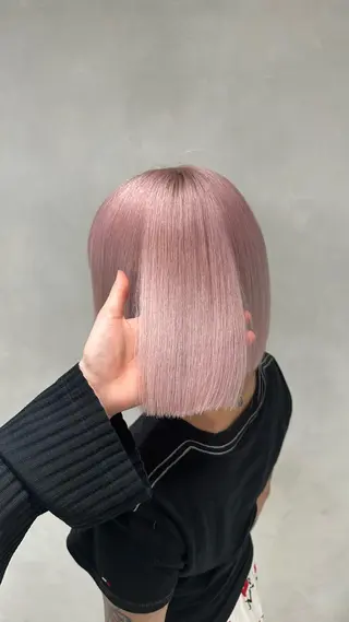 ミディアム カラー ハイトーン/ペール カラー/原宿/RENのヘアスタイル