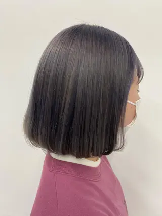 ミディアム カラー aoi ♡グレージュ ・ベージュカラーのヘアスタイル