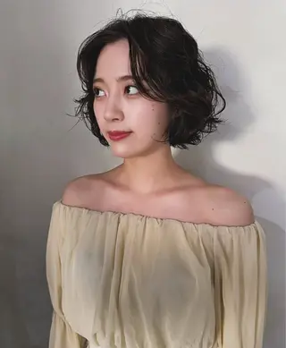 ショート パーマ 🎀Maho🎀ボブ × 髪質改善のヘアスタイル