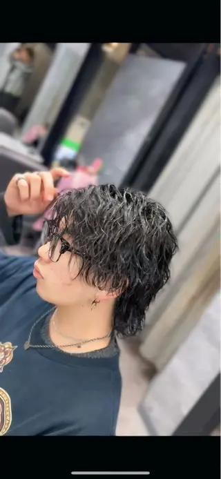 ショート パーマ メンズ Mens salon Ano.所属・石田 大成のヘアスタイル