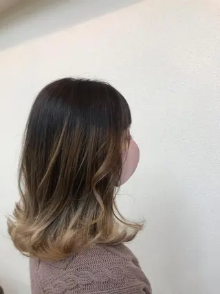 ミディアム 松本平太郎美容室大宮店所属・もりたみかこ 美容師お休み中のヘアスタイル