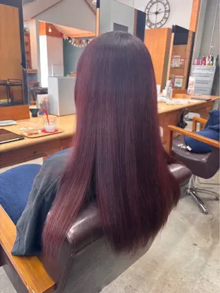 ロング カラー 向井 友菜のヘアスタイル