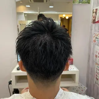 ショート メンズ 髪質改善× ハイライト溝江のヘアスタイル