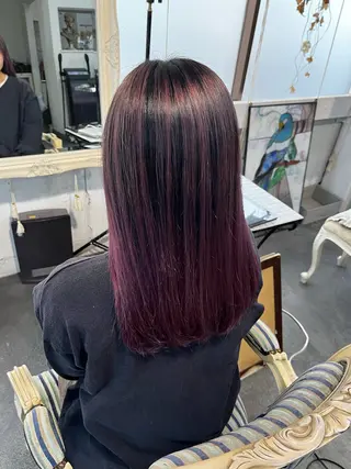 ミディアム カラー Mariana雛/ 西大分/ハイライトのヘアスタイル