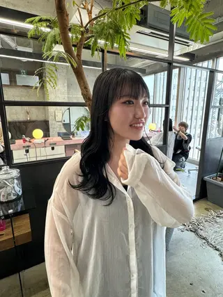 ロング カラー 森田遥奈/透明感カラ ー/似合わせカットのヘアスタイル