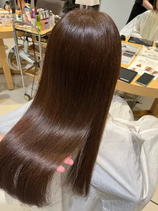 ロング カラー 矢野 明梨のヘアスタイル