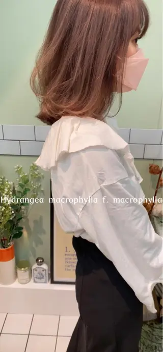 ミディアム カラー 髪質改善ｶﾗｰ ｹｱﾌﾞﾘｰﾁ/ﾀﾑのヘアスタイル