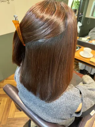 セミロング 髪質改善ヘアエステ AInoa RUANA 青山所属・✨️髪質改善 ミヤケのヘアスタイル