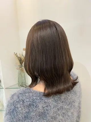 ミディアム カラー 髪質改善カラー🤍 エクステ✨君島由実子のヘアスタイル