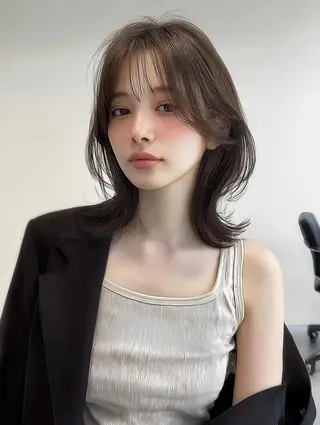 ミディアム 肥後 有紗のヘアスタイル