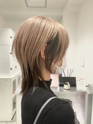 ミディアム カラー 京都美容師 塩のヘアスタイル