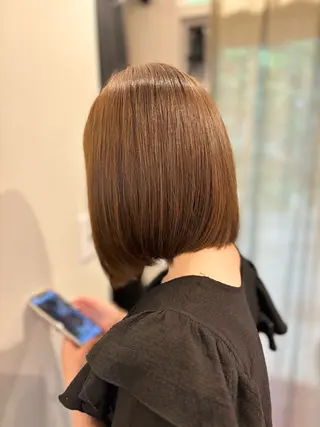 ミディアム カラー 藤井 ユウキのヘアスタイル