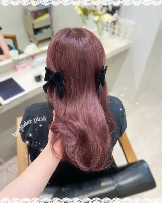 セミロング カラー 菅村 緋莉🎀ガーリーヘアのヘアスタイル