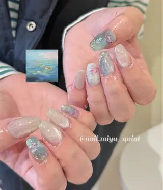 ネイル 𝕄𝕚𝕪𝕦🤍 自由が丘⌇パラジェルのネイルデザイン