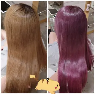 ロング カラー ヘアアレンジ かわい ゆうな 髪質改善/縮毛矯正のヘアスタイル