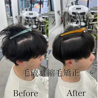 パーマ メンズ 美髪縮毛矯正/曲がる 縮毛矯正/佐野友尉のヘアスタイル