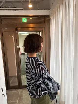 ショート カラー パーマ ヘアアレンジ cecil hair 難波店所属・髪質改善透明感カラー /SHOGO☀️のヘアスタイル