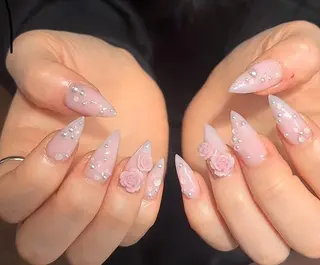 ネイル By moonネイル 🌷ワンホン/韓国風のネイルデザイン