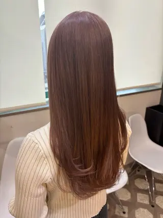 ロング ブリーチなしWカラー ヘアセット菜希のヘアスタイル