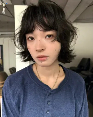 ショート パーマ 森貴裕/ベージュ/ パーマ/オリーブのヘアスタイル