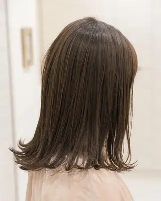 セミロング カラー 斉藤 貴也のヘアスタイル