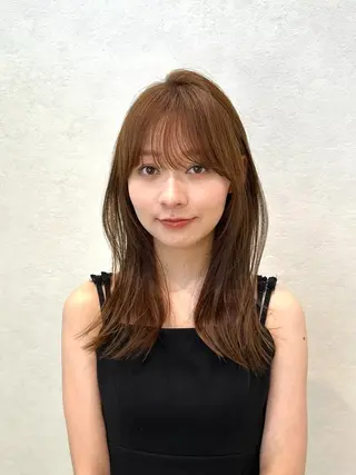 ロング カラー パーマ 🫧小顔×似合わせ× 透明感カラー🫧のヘアスタイル