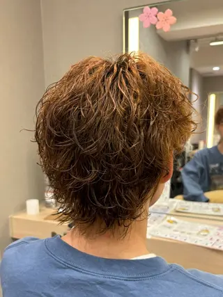 パーマ メンズ メンズパーマ、スパ イキー、上野星也のヘアスタイル