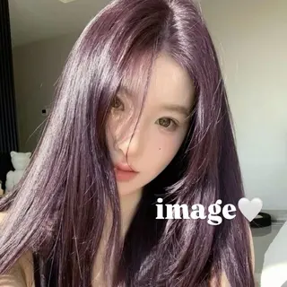 ロング カラー 韓国×ワンホン 艶カラー/ハヅキ🎀のヘアスタイル